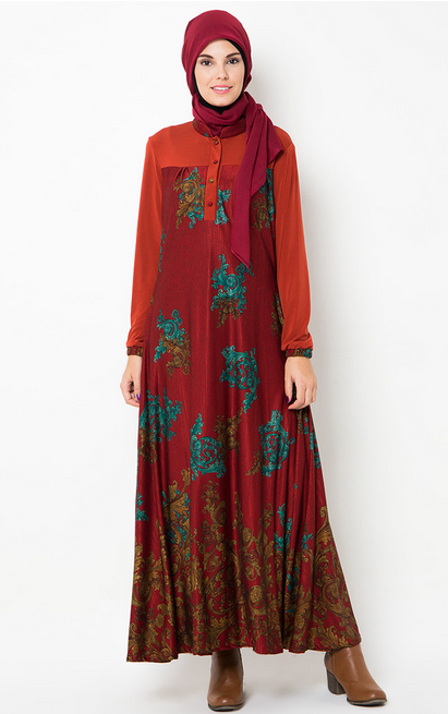 Gambar model baju batik muslim terbaru 1  Model Baju Masa Kini 